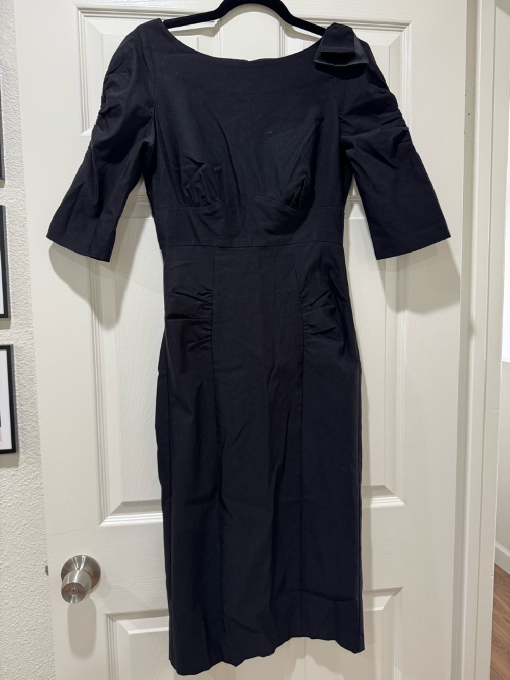 Stop Staring Black Midi Dress